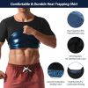 Men Heat Trapping Shirt Body Shaper Vest Pullover Sauna Sweat Suits Short Sleeve Compression Top - L_XL