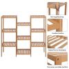 100% Bamboo High-Grade Plant Shelf Multi - Functional 9-Layer Shelf Flower Pot Shelf Display Shelf 96 * 90 * 33cm Natural YF - Natural