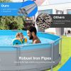 Above Ground Swimming Pools with Pump 12ft x 12ft x 30inch for Family Water Sport Backyard Garden - as Pic