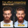 Beard Straightener for Men Heating Comb Straightener Smoothing Iron Straightening Brush 2 In 1 Hair Straightener and Curler - Black