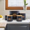 Multiful Piece Essential Houseware Kitchen Storage and Organization Canister Set - Gray & Natural - Kitchen Storage