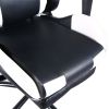 Gaming Chair, Gaming Chair with Footrest, Ergonomic Desk Chair, Adjustable PC Gamer Chair for Adults XH - Black & White