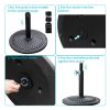 Patio Umbrella Base 18" Outdoor Umbrella Stand Base Market Umbrella Holder for Deck;  Lawn;  Garden;  Pool - Black
