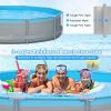 Above Ground Swimming Pools with Pump 12ft x 12ft x 30inch for Family Water Sport Backyard Garden - as Pic