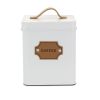 MegaChef Kitchen Food Storage and Organization 5 Piece Canister Set in White - White