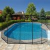 4 Feet x 12 Feet In-ground Swimming Pool Safety Fence - Black