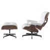 High grade vintage 8 layer leather plywood ergonomic design office chair - White2