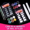 Full Acrylic Nail Kit Manicure Colored Nails A False Nail Set - New