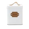 MegaChef Kitchen Food Storage and Organization 5 Piece Canister Set in White - White