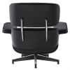 High grade vintage 8 layer leather plywood ergonomic design office chair - All black