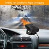 Portable Car Heater Heating Fan 2 in 1 Defroster Demister Windshield Heater Automotive Cooling Fan - 12V