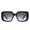 Square Chic Flat Top Women Fashion Sunglasses - Gradient Purple