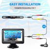 Car Rear View Backup Camera Cars HD Night Vision 4.3" Monitor Back Up Waterproof - Black
