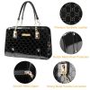Women's Fashion Leather Handbag Lady Purses Tote Bags Shoulder Satchel Crossbody Bags - Black