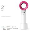 Mini Portable desk Fan USB Rech Mini Portable Fan USB Rechargeable Night Light Cooling Handheld Fan Three Speed Adjust - White