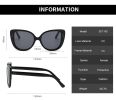 Fashion Cat Eye Sunglasses Women Large Frame Glasses Retro Sunglass Female Rivets Luxury Designer Eyewear UV400 Sun Glass Shades - brown