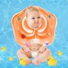 Infant Baby Neck Floats for Bathtub, Designed for Babies 2+ Months (6 - 24lbs) - Orange