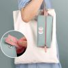 Pencil Case Large Capacity Faux Leather Pen Bag Pencil Box for Girls Students  - Lake Blue