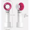 Mini Portable desk Fan USB Rech Mini Portable Fan USB Rechargeable Night Light Cooling Handheld Fan Three Speed Adjust - White