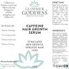 Organic Caffeine Hair Loss Hair Growth Stimulating Serum Naturally Slows Hair Loss Helps Generate New Hair - Glimmer Goddess