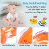 Infant Baby Neck Floats for Bathtub, Designed for Babies 2+ Months (6 - 24lbs) - Orange