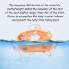 Infant Baby Neck Floats for Bathtub, Designed for Babies 2+ Months (6 - 24lbs) - Orange