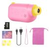 Kids Digital Camera Child Video Camera Children Camcorder Christmas Toy Birthday Gifts with 2.4in Screen 4X Digital Zoom - Pink