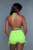 Summer Elegant stylish Sun Kissed Bikini  Neon Green And Orange 2 Pieces Sets - Neon Green - M