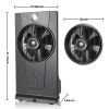 Humidifier and Misting Fan with Remote Control; 3 Speed Settings; with 2.5L Water Tank; with Automatic Shut-off Timer; Indoors; Black - as Pic