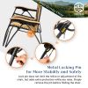 Outdoor Zero Gravity Chair Oversized XXL 33.5" Patio Padded Reclining Lounger with Pillow;  Side Table for Camping;  Lawn;  Garden Khaki/1pack - Khaki