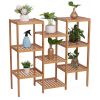 100% Bamboo High-Grade Plant Shelf Multi - Functional 9-Layer Shelf Flower Pot Shelf Display Shelf 96 * 90 * 33cm Natural YF - Natural
