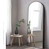 Modern Arch-top Full Length Mirror - Black - metal