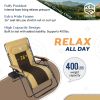 Outdoor Zero Gravity Chair Oversized XXL 33.5" Patio Padded Reclining Lounger with Pillow;  Side Table for Camping;  Lawn;  Garden Khaki/1pack - Khaki