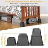 8Pcs Furniture Risers 500kg 1100lbs Capacity Bed Lifters Adjustable Couch Table Chair Risers - Black
