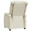 Massage Chair Cream White Faux Leather - Cream
