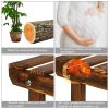 6-Story 11-Seat Multifunctional Carbonized Wood Plant Stand Vertical Shelf Flower Display Rack Holder - Wood