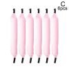 6pcs/set Soft Satin Pillow Rollers Hair Rollers Sleep Hair Styling Tools Hair Curler Rollers Magic Women Kids Curl Flexi Rods - Pink