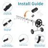 18 Ft Aluminum Inground Solar Cover Swimming Pool Cover Reel - Black