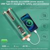Automatic Hair Curler Wireless Rotating Curling Iron LCD Screen Ceramic Heating Wave Curling Tongs Portable Curler Styler Tools - Pink