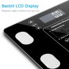 Smart Digital Bathroom LCD Weight Body Scale BMI Tempered Glass 400lbs/180kg - Black