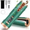 Automatic Hair Curler Wireless Rotating Curling Iron LCD Screen Ceramic Heating Wave Curling Tongs Portable Curler Styler Tools - Pink
