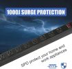 Bosonshop Surge Protector Power Strip with Outlets and USB Charging Ports 6-Foot Cord for Home, Office -Black (1, 12 outlets) - KM3727