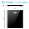 400lb/180kg Smart Digital Body Weight Scale Bathroom Fitness Backlit LCD Display - Black