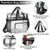 Clear Crossbody Bag Stadium Approved Clear Transparent Shoulder Bag See Through Zip Pouch Tote Bag Handbag with 11LBS Load - Transparent