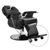 Classic Hydraulic Recline Hair Salon Iron Leather Sponge Barber Chair Black - Black