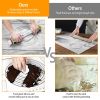 Dough Rolling Pin Dough Roller Stainless Steel Rolling Pins with 4 Removable Adjustable Thickness Rings and Rolling Mat  - Black