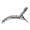 2 PCS Set Chaise Lounge Outdoor Lounge Chair Lounger Recliner Chair For Patio Lawn Beach Pool Side Sunbathing - as pic