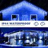 13FT 96LED Icicle String Light w/19 Drops Indoor/Outdoor Xmas Light Party Decor - Blue