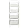 Shoe Rack with 4 Shelves Metal and Non-woven Fabric Silver - Silver