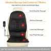 Back Massager Cushion Electric Massage Car Seat Cushion Chair Pad with Heating Function 8 Vibration Modes 3 Intensity Levels - US
